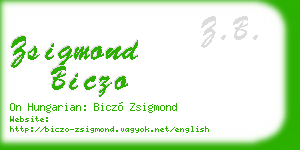 zsigmond biczo business card